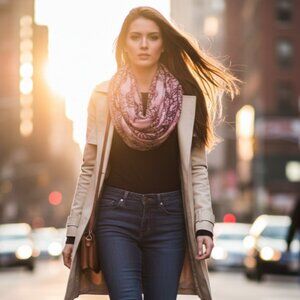 Infinity‎ Scarf – Pink – Soft Knit